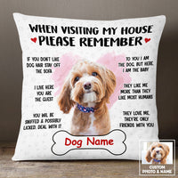 Personalized Dog Rules Photo Pillow JR133 85O53 thumb 1
