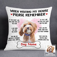 Personalized Dog Rules Photo Pillow JR133 85O53 thumb 1