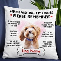 Personalized Dog Rules Photo Pillow JR133 85O53 thumb 1