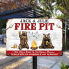 Personalized Couple Family Bear Firepit Outdoor Metal Sign JR134 85O57 1
