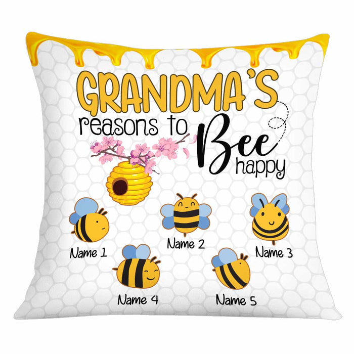 Personalized Grandma Mom Bee Pillow JR132 85O34 1