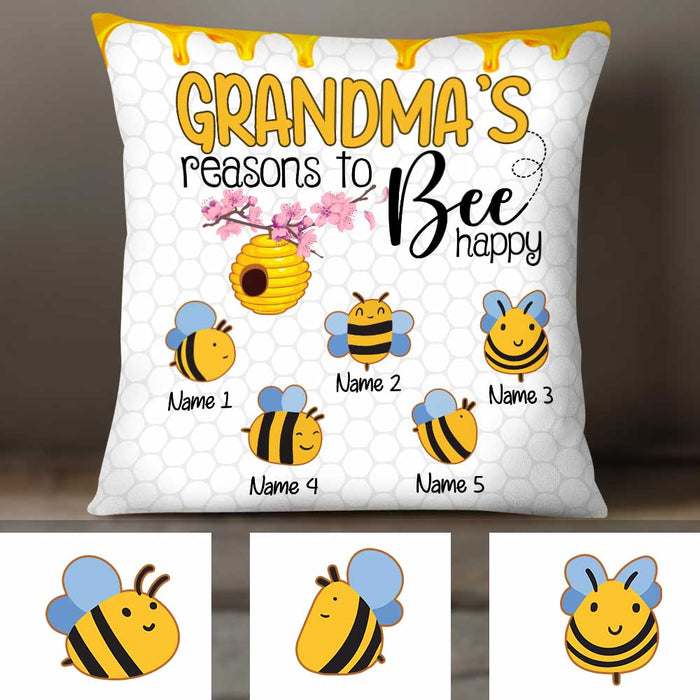 Personalized Grandma Mom Bee Pillow JR132 85O34 1