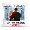 Personalized Couple Spanish Pareja Together Since Pillow JR131 95O34 1