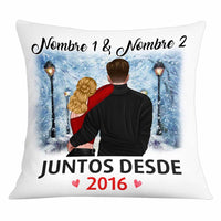 Personalized Couple Spanish Pareja Together Since Pillow JR131 95O34 thumb 1