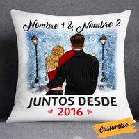 Personalized Couple Spanish Pareja Together Since Pillow JR131 95O34 thumb 1