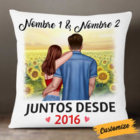 Personalized Couple Spanish Pareja Together Since Pillow JR131 95O34 thumb 1