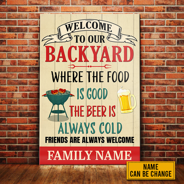 Personalized Outdoor Decor Backyard Poster DB315 95O23 1