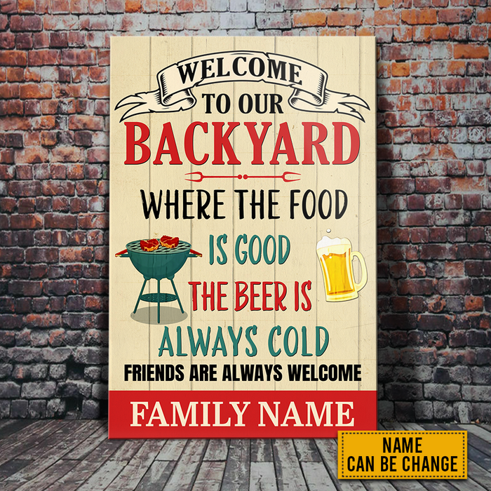 Personalized Outdoor Decor Backyard Poster DB315 95O23 1