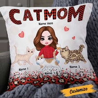 Personalized Cat Mom Pillow JR135 30O23 thumb 1