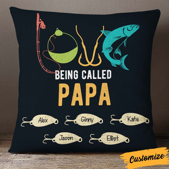 Personalized Love Fishing Dad Grandpa Papa Pillow JR158 24O32 1