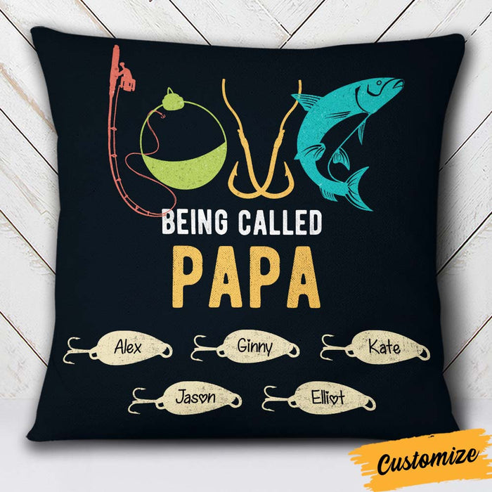 Personalized Love Fishing Dad Grandpa Papa Pillow JR158 24O32 1