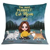 Personalized Cat Mom Pillow JR157 30O32 thumb 1