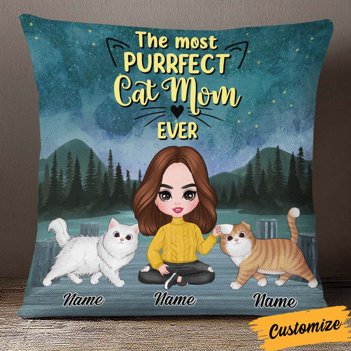 Personalized Cat Mom Pillow JR157 30O32 1