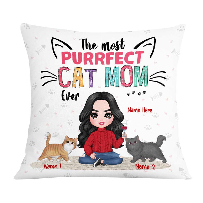 Personalized Cat Mom Pillow JR137 26O57 1