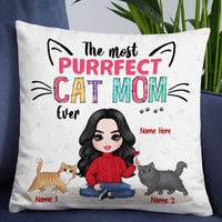 Personalized Cat Mom Pillow JR137 26O57 thumb 1