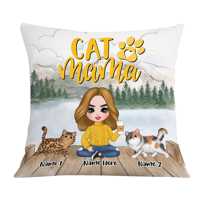Personalized Cat Mom Pillow JR132 30O36 1