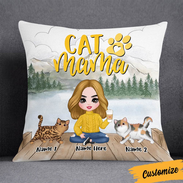 Personalized Cat Mom Pillow JR132 30O36 1