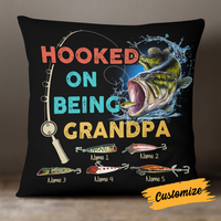 Personalized Love Fishing Grandpa Pillow JR246 24O24 thumb 1