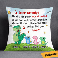 Personalized Love Grandpa Dinosaur Pillow JR133 30O36 thumb 1