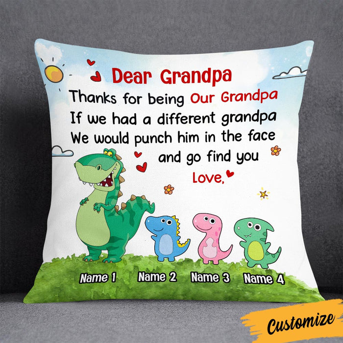 Personalized Love Grandpa Dinosaur Pillow JR133 30O36 1