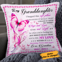 Personalized To My Granddaughter Butterfly Pillow JR134 30O24 thumb 1