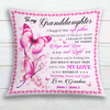 Personalized To My Granddaughter Butterfly Pillow JR134 30O24 1