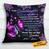 Personalized Mom Grandma Daughter Granddaughter Butterfly Pillow JR137 30O24 thumb 1