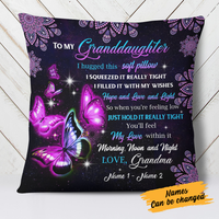 Personalized Mom Grandma Daughter Granddaughter Butterfly Pillow JR137 30O24 thumb 1