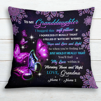 Personalized Mom Grandma Daughter Granddaughter Butterfly Pillow JR137 30O24 thumb 1