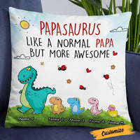 Personalized Love Dad Grandpa Dinosaurus Pillow JR136 30O23 thumb 1