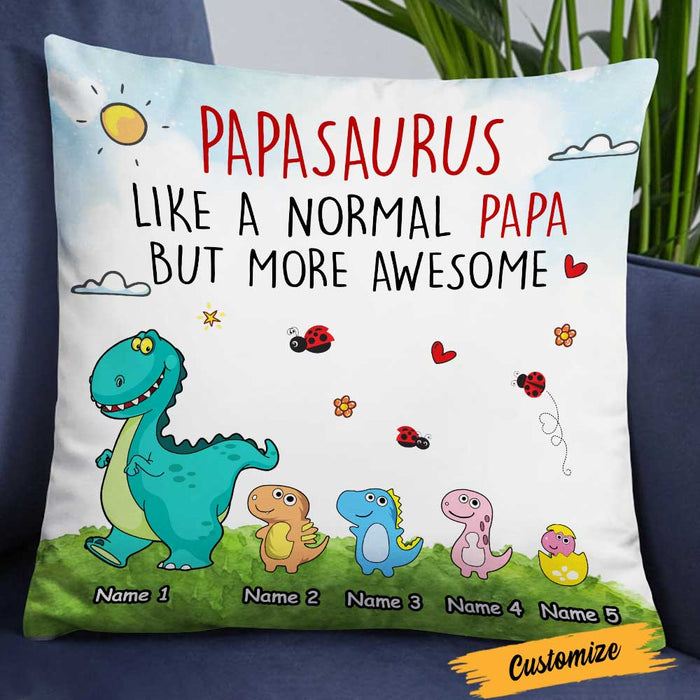 Personalized Love Dad Grandpa Dinosaurus Pillow JR136 30O23 1