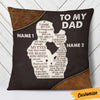 Personalized Love Dad Grandpa Pillow JR134 95O36 1