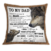 Personalized Love Dad Grandpa Wolf Pillow JR139 95O24 1