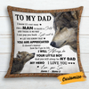 Personalized Love Dad Grandpa Wolf Pillow JR139 95O24 1