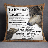 Personalized Love Dad Grandpa Wolf Pillow JR139 95O24 thumb 1
