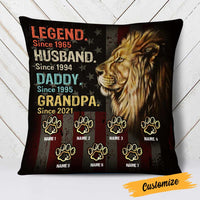 Personalized Love Dad Grandpa Lion Pillow JR136 95O23 thumb 1