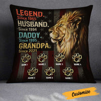Personalized Love Dad Grandpa Lion Pillow JR136 95O23 thumb 1