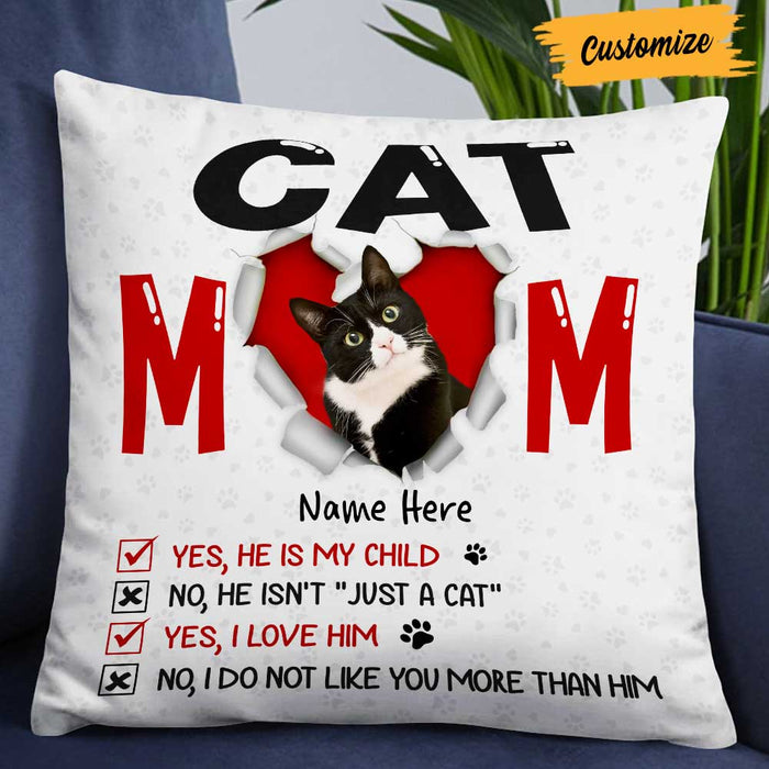 Personalized Cat Mom Pillow JR131 23O57 1