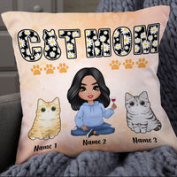 Personalized Cat Mom Pillow JR134 23O25 thumb 1