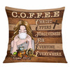 Personalized Coffee Jesus Girl Pillow JR174 23O34 1