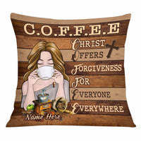 Personalized Coffee Jesus Girl Pillow JR174 23O34 thumb 1