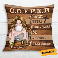 Personalized Coffee Jesus Girl Pillow JR174 23O34 thumb 1