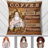 Personalized Coffee Jesus Girl Pillow JR174 23O34 thumb 1