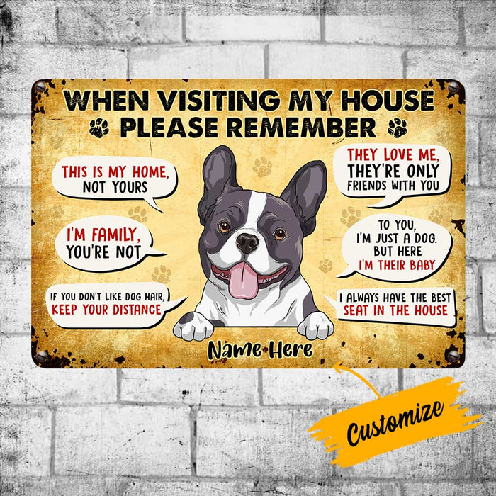 Personalized Dog Metal Sign JR145 26O36 1