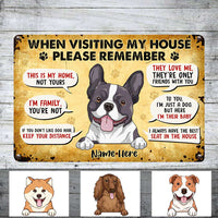 Personalized Dog Metal Sign JR145 26O36 thumb 1