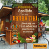 Personalized Backyard Tiki Bar Patio Interior Spanish Metal Sign JR141 30O58 1