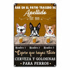 Personalized Dog Backyard Bar Patio Interior Spanish Metal Sign JR142 30O34 1