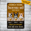 Personalized Dog Backyard Bar Gardening Metal Sign JR143 30O34 1