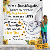 Personalized Daughter Granddaughter Sunflower Blanket DB94 87O58 thumb 1