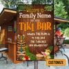 Personalized Backyard Tiki Bar Rum On Tap Metal Sign JR144 30O58 1